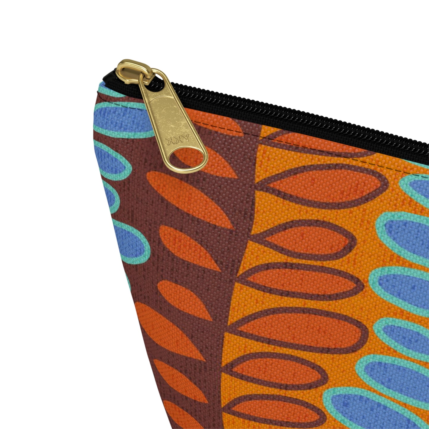 Custom Boho Leaf and Vine Printed Zipper Pouch. 2 sizes available