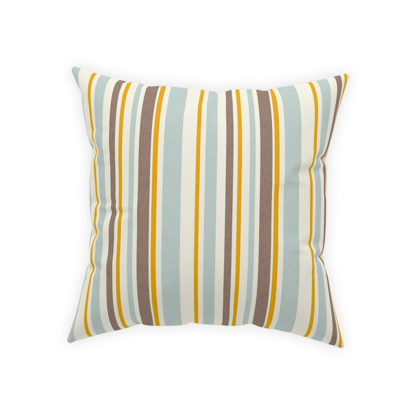 Accent Pillow with Retro Flower Power Daisy Pattern on the front, Matching Stripes on the back. 5 sizes. Pillow Insert Included