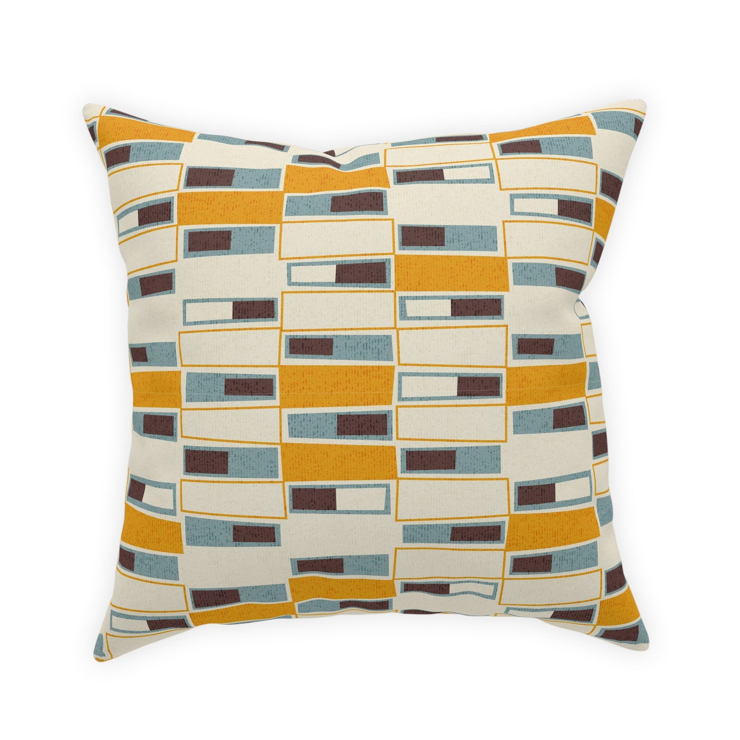 Accent Pillow with Mid-Century Geometric Patterns. A Different Coordinating Print on Each Side. 5 Sizes. Pillow Insert Included.