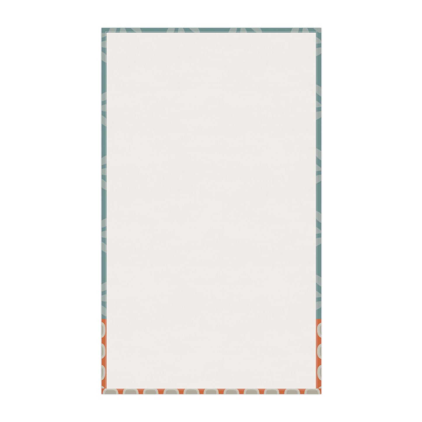 Scandinavian Inspired Kitchen Towel, Teal Pattern. 100% Cotton, 18'' x 30''.