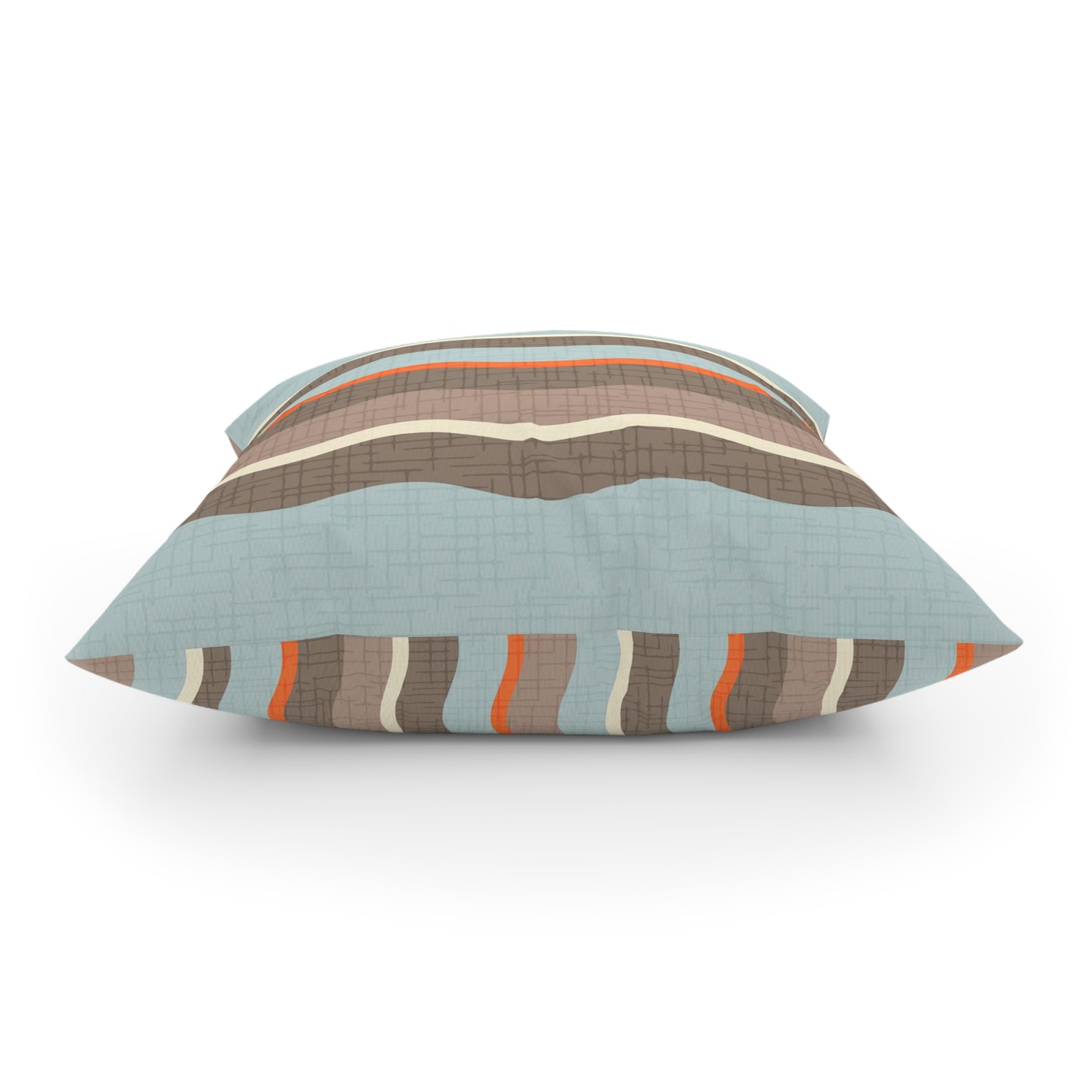 Cute Accent Pillow with Wavy Stripes on Pale Blue. Each Side has a Different Stripe Pattern. 5 Sizes. Pillow Insert Included.