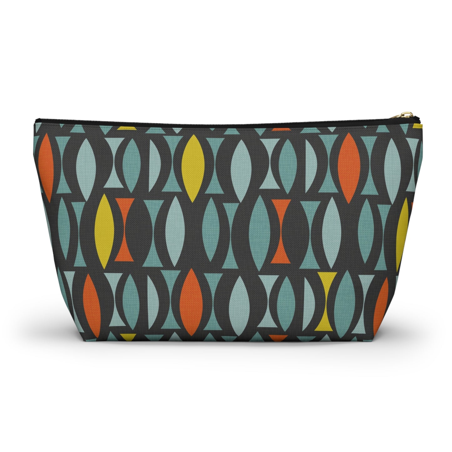 Zipper Pouch with Colorful Abstract Mid Century Print. 2 Sizes Available.