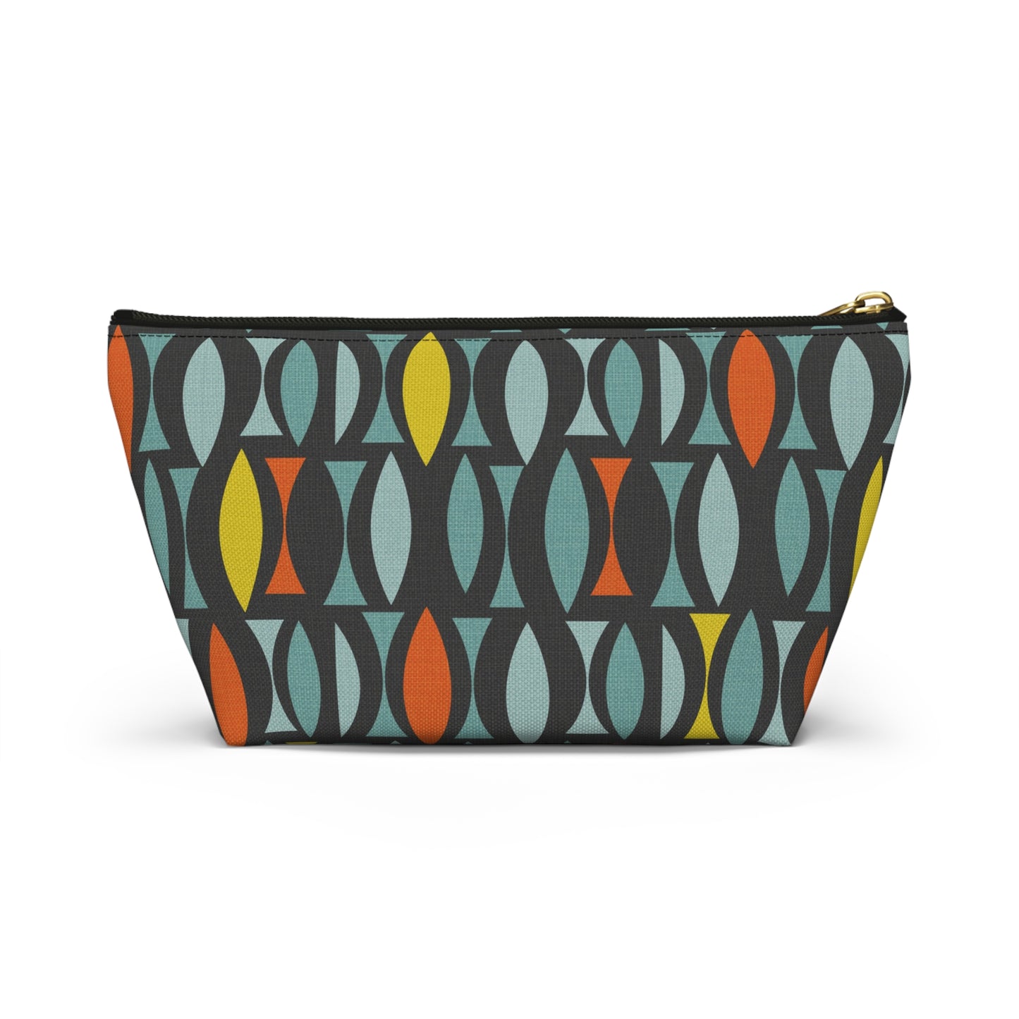 Zipper Pouch with Colorful Abstract Mid Century Print. 2 Sizes Available.