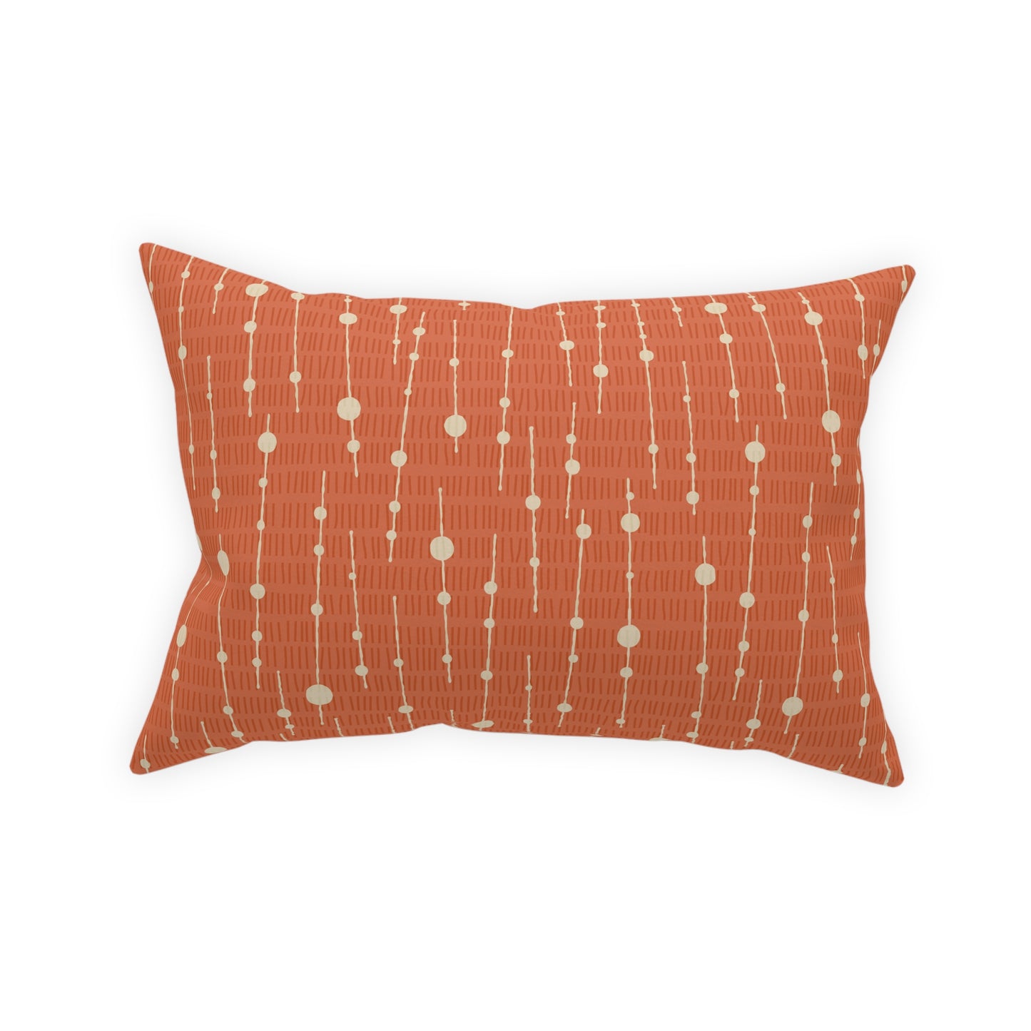 Accent Pillow with Lively Mid-Century Print. A Different Coordinating Pattern Printed on Each Side. 5 Sizes. Pillow Insert Included.